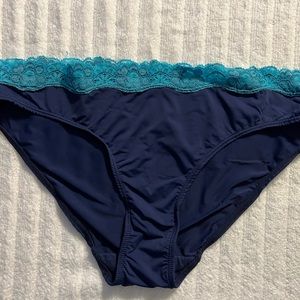 Blue silky panties